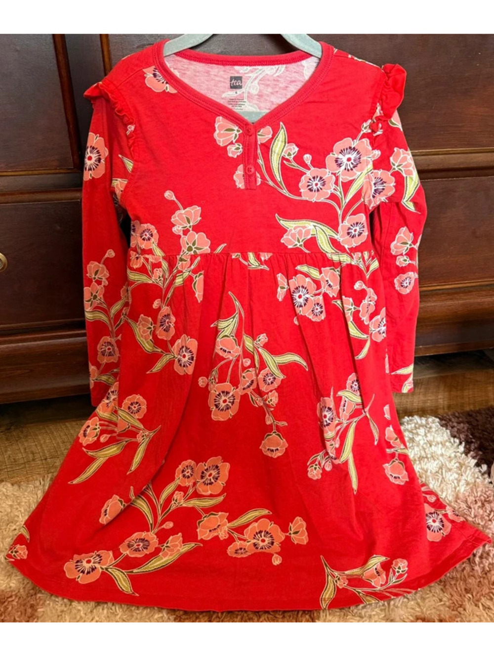 Tea Collection Red Floral Dress